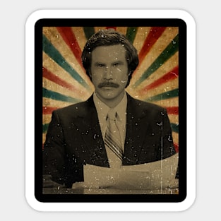 Will Ferrell  // Photo Vintage Retro Look Fan Design Sticker